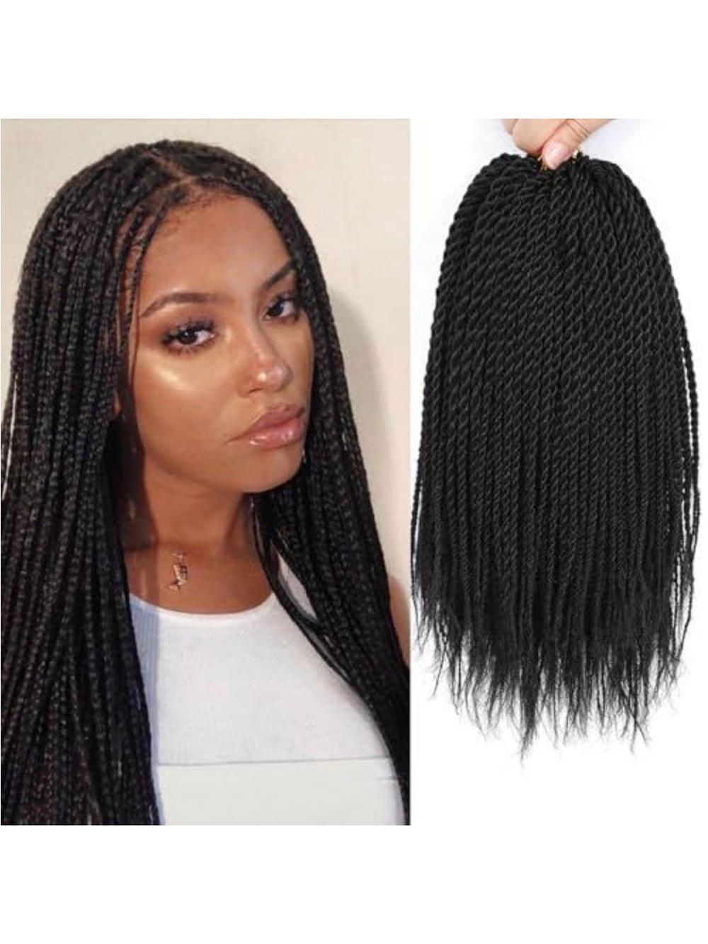 Black Senegalese Twist crochet braiding Hair Extensions - Comfortable Long Style